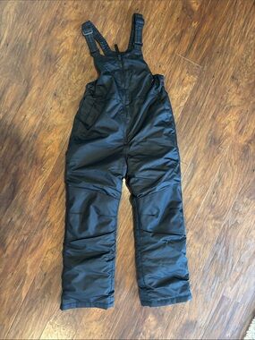 Black Fleece-Lined Bib Overalls